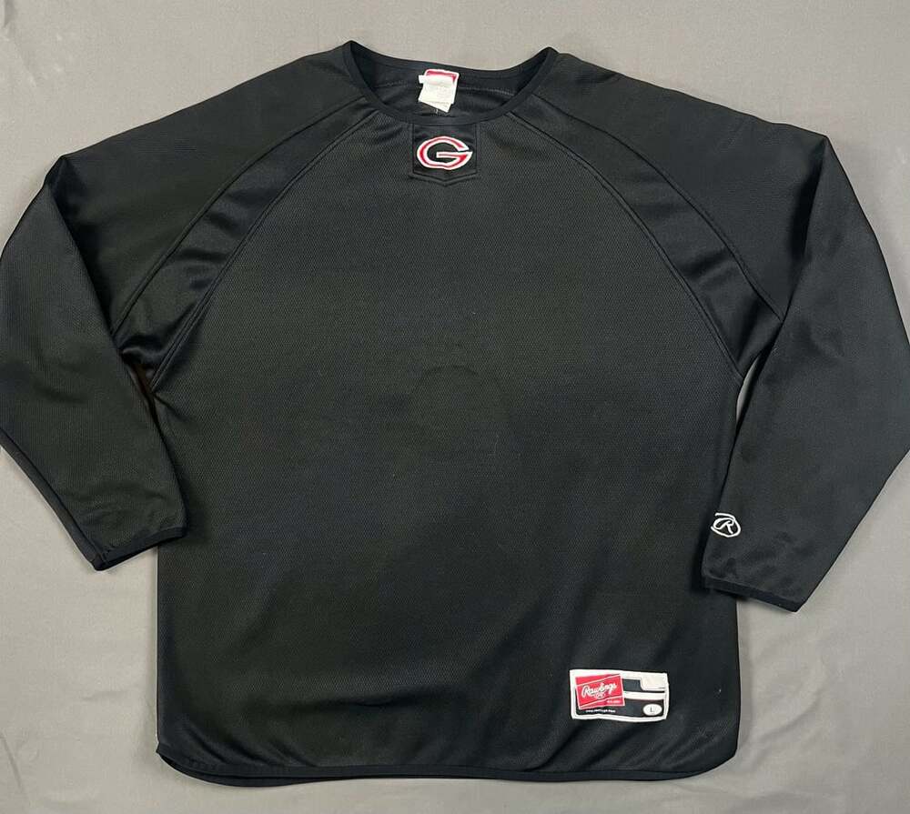 Rawlings Georgia Bulldogs Black Long Sleeve Athletic Pullover Shirt Size L